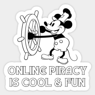 Online Piracy Mickey Sticker